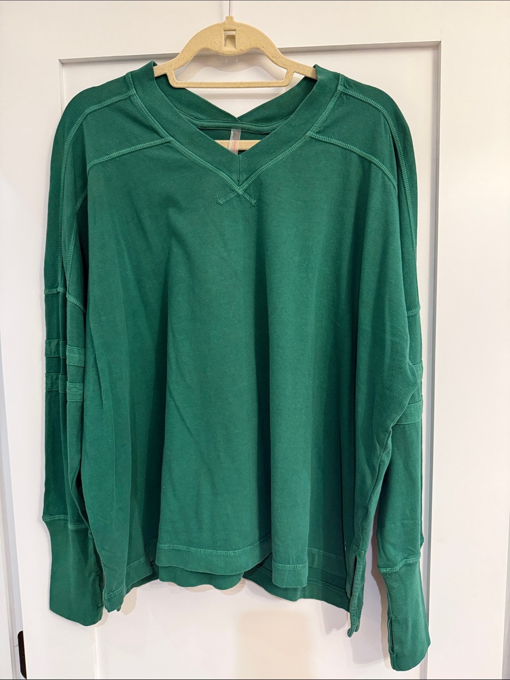 FP Movement by Free People Heritage Green V-Neck Pullover